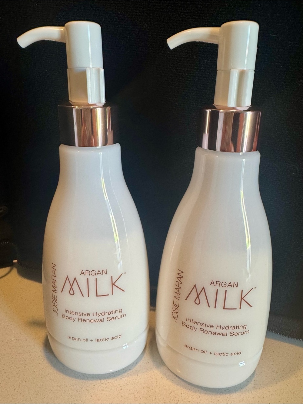 Josie Maran Argan Milk Intensive Hydrating Body Renewal Serum - Lot of 2